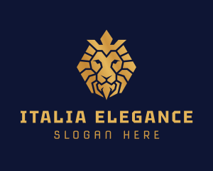 Lion Royal Crown logo design