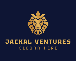 Lion Royal Crown logo design