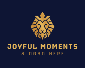 Lion Royal Crown logo design