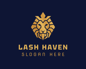 Lion Royal Crown logo design