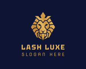 Lion Royal Crown logo design