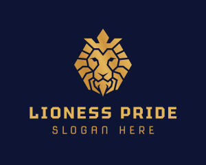 Lion Royal Crown logo design