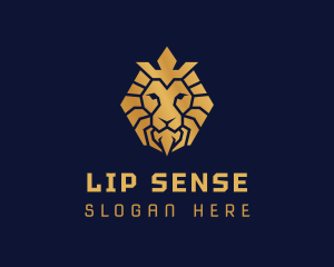 Lion Royal Crown logo design