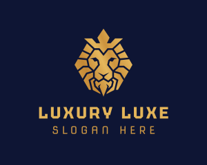 Lion Royal Crown logo design