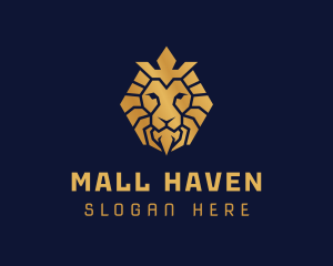 Lion Royal Crown logo design