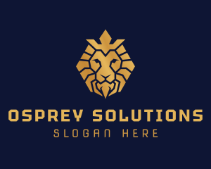 Lion Royal Crown logo design