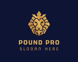 Lion Royal Crown logo design