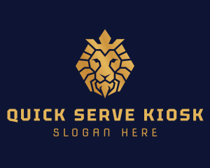 Lion Royal Crown logo design