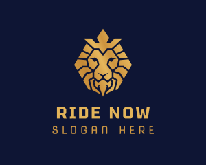 Lion Royal Crown logo design