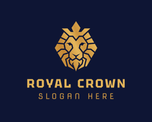 Crown - Lion Royal Crown logo design