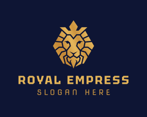 Lion Royal Crown logo design