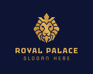 Lion Royal Crown logo design