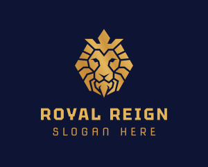 Lion Royal Crown logo design