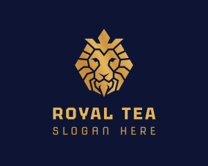 Lion Royal Crown logo design