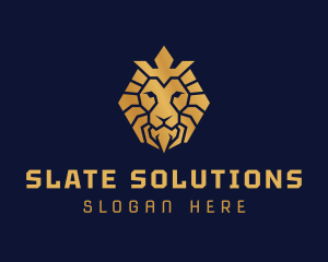 Lion Royal Crown logo design