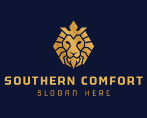 Lion Royal Crown logo design