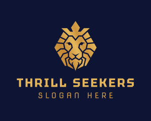 Lion Royal Crown logo design