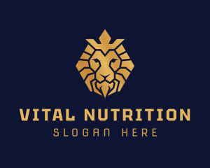 Lion Royal Crown logo design