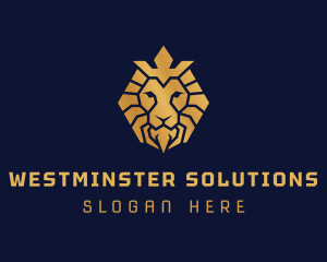 Lion Royal Crown logo design