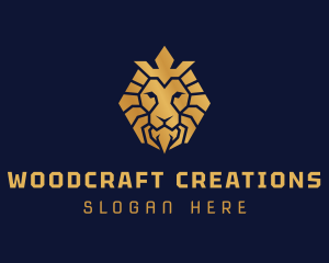 Lion Royal Crown logo design