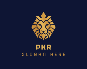 Lion Royal Crown logo design