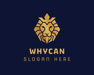 Lion Royal Crown logo design