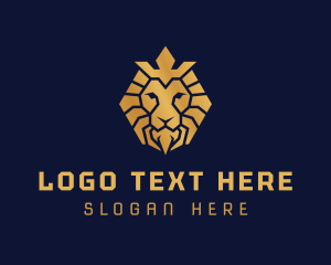 Royal - Lion Royal Crown logo design