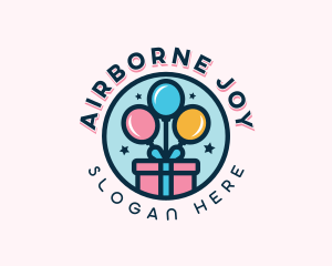 Balloon Gift Box logo design