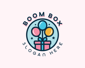 Balloon Gift Box logo design