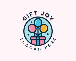 Balloon Gift Box logo design