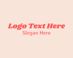 Recording Label - Pink Retro Text logo design