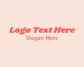 Text - Pink Retro Text logo design