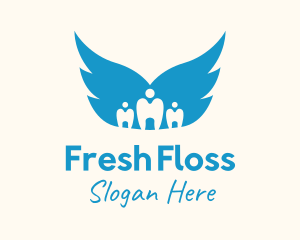 Floss - Dental Care Wings logo design