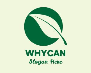 Organic Leaf Circle Logo