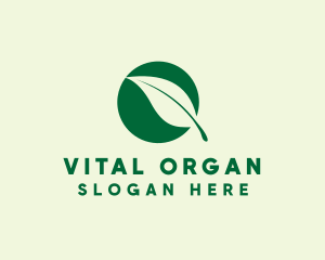 Organic Leaf Circle logo design