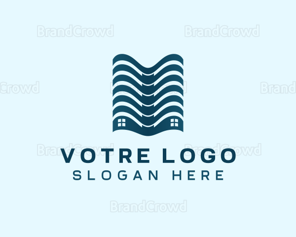 Condominium Building Architecture Logo