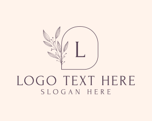 Herbal - Feminine Floral Cosmetics Spa logo design