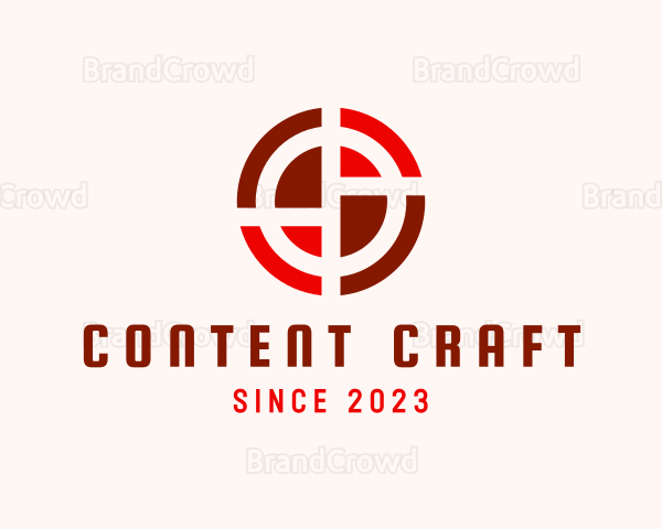 Round Geometric Target Logo