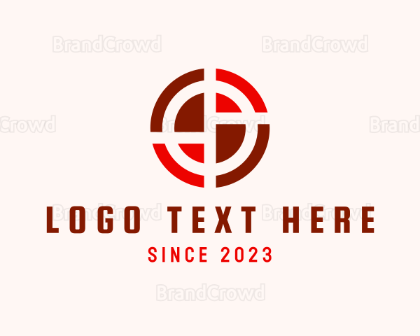 Round Geometric Target Logo