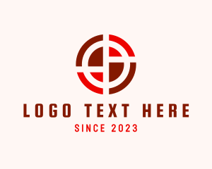 Shooting - Round Geometric Target logo design