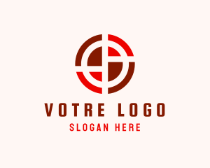 Round Geometric Target Logo