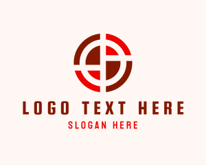 Round Geometric Target Logo