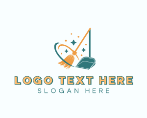 Broom - Housekeeping Broom Cleaning logo design