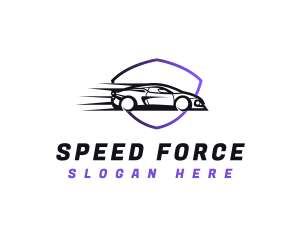 Speed Car Shield logo design