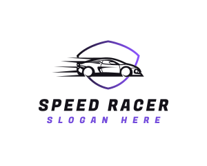Speed Car Shield logo design