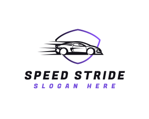 Speed Car Shield logo design