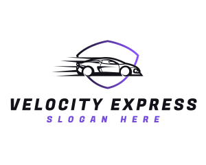 Speed Car Shield logo design