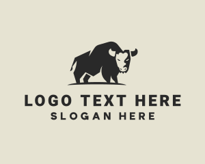 Bison - Wild Native Buffalo logo design