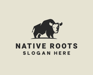 Native - Wild Native Buffalo logo design