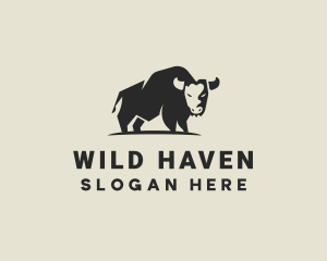 Wild Buffalo Animal logo design